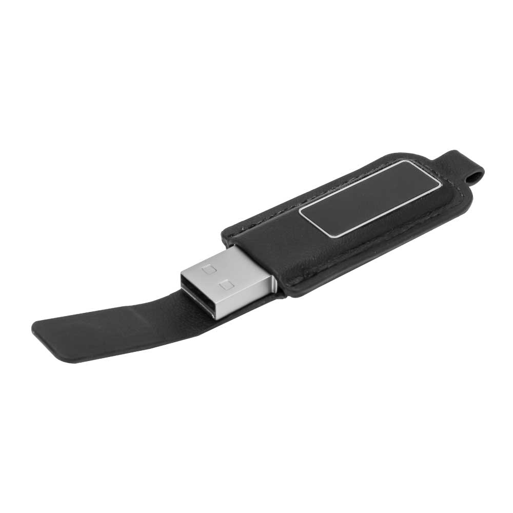 Light-Up Logo Leather Cover USB Flash Drives 32GB - alternate view